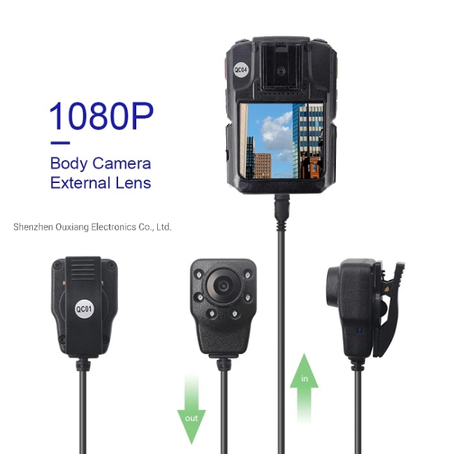 1296p UHD Body Camera with Audio Video 2 Inch Display Night Vision Body Cam