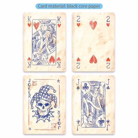 Neues Design, individuelles Logo-Drucken, Casino-Poker-Kunststoff-Schwarz-Joker-Spielkarte