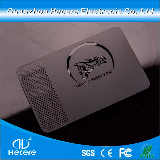 Edelstahl-Visitenkarte aus matt blankem, galvanisiertem Metall