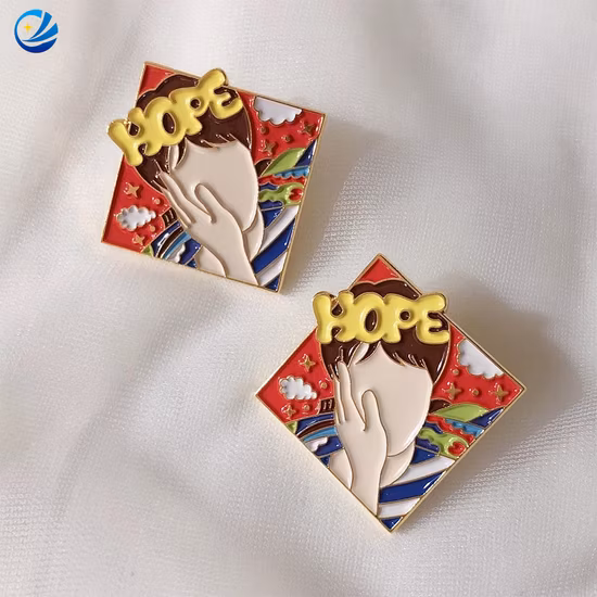 Neue weiche Anstecknadel, individuell bedruckte Papierkarte mit Anstecknadel-Hersteller, kundenspezifische weiche Emaille-Anstecknadeln aus Metall